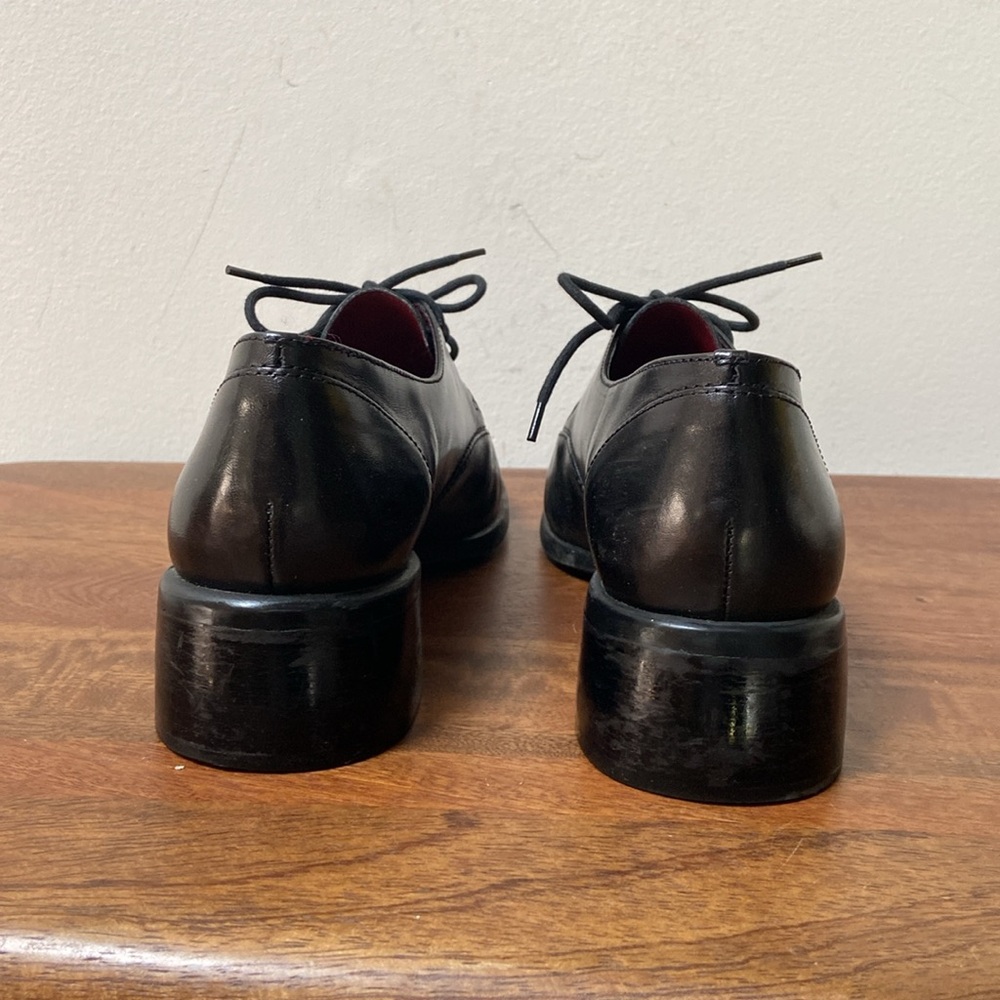 Nicole Black Leather Lace-Up Oxford dress shoes - Picture 5 of 11